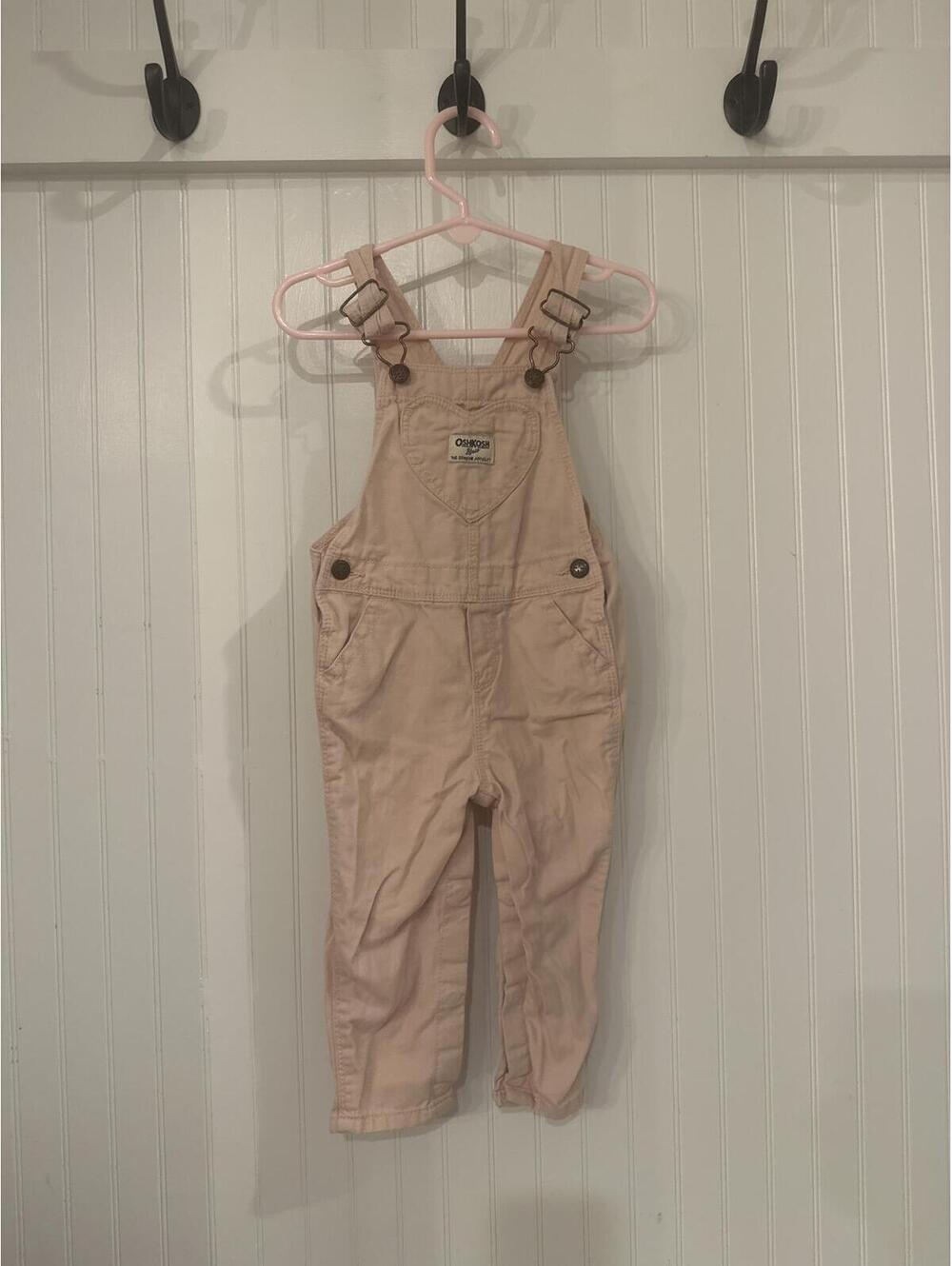 OshKosh B'gosh Tan Overalls Toddler Size 18 Months